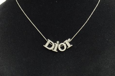 dior necklace letters|christian Dior letters necklace.